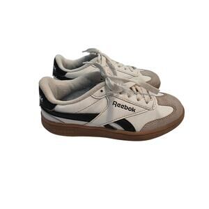 Reebok Kids White & Beige Suede Sneakers | Size 1K Youth / Toddler